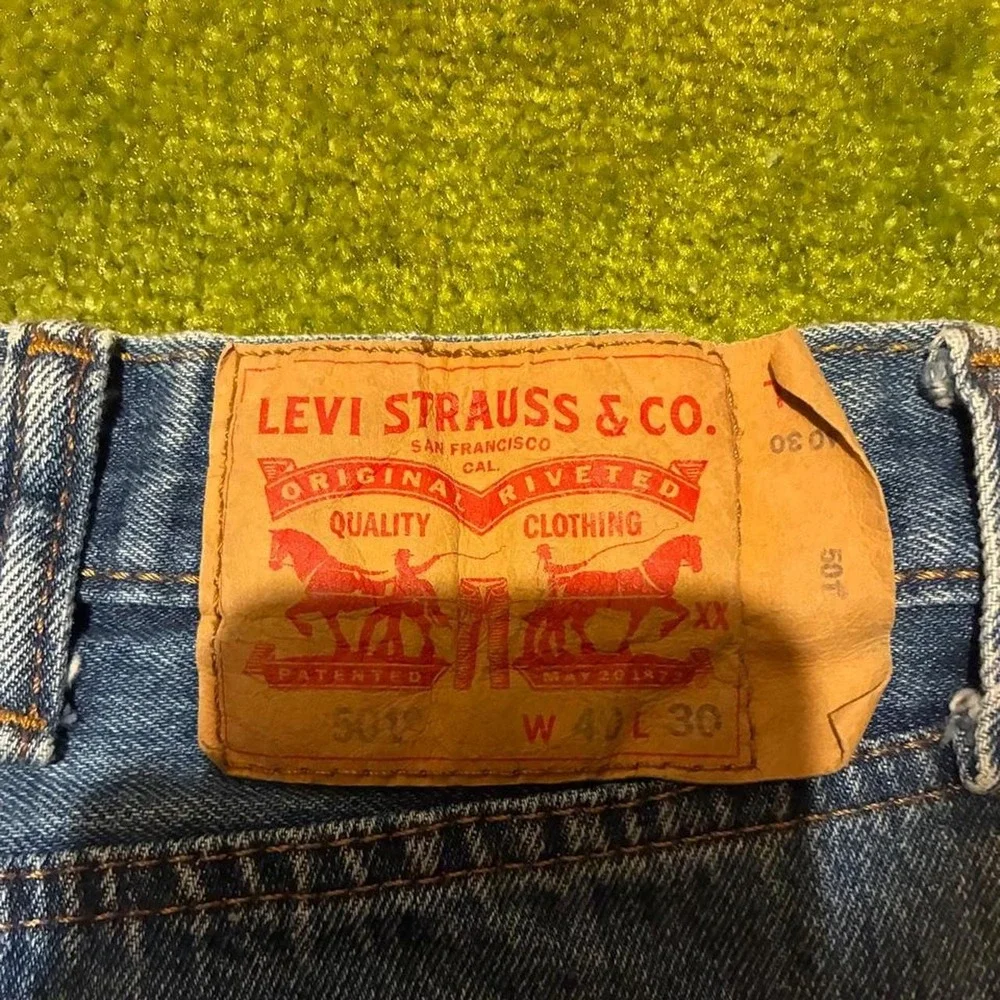 Vintage Levis 501 Straight Leg Blue Denim Jeans Mens 40x31 Faded Y2K Streetwear